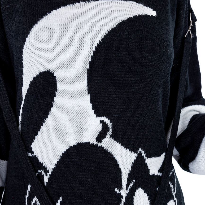 MOON CATS JUMPER - BLACK/WHITE