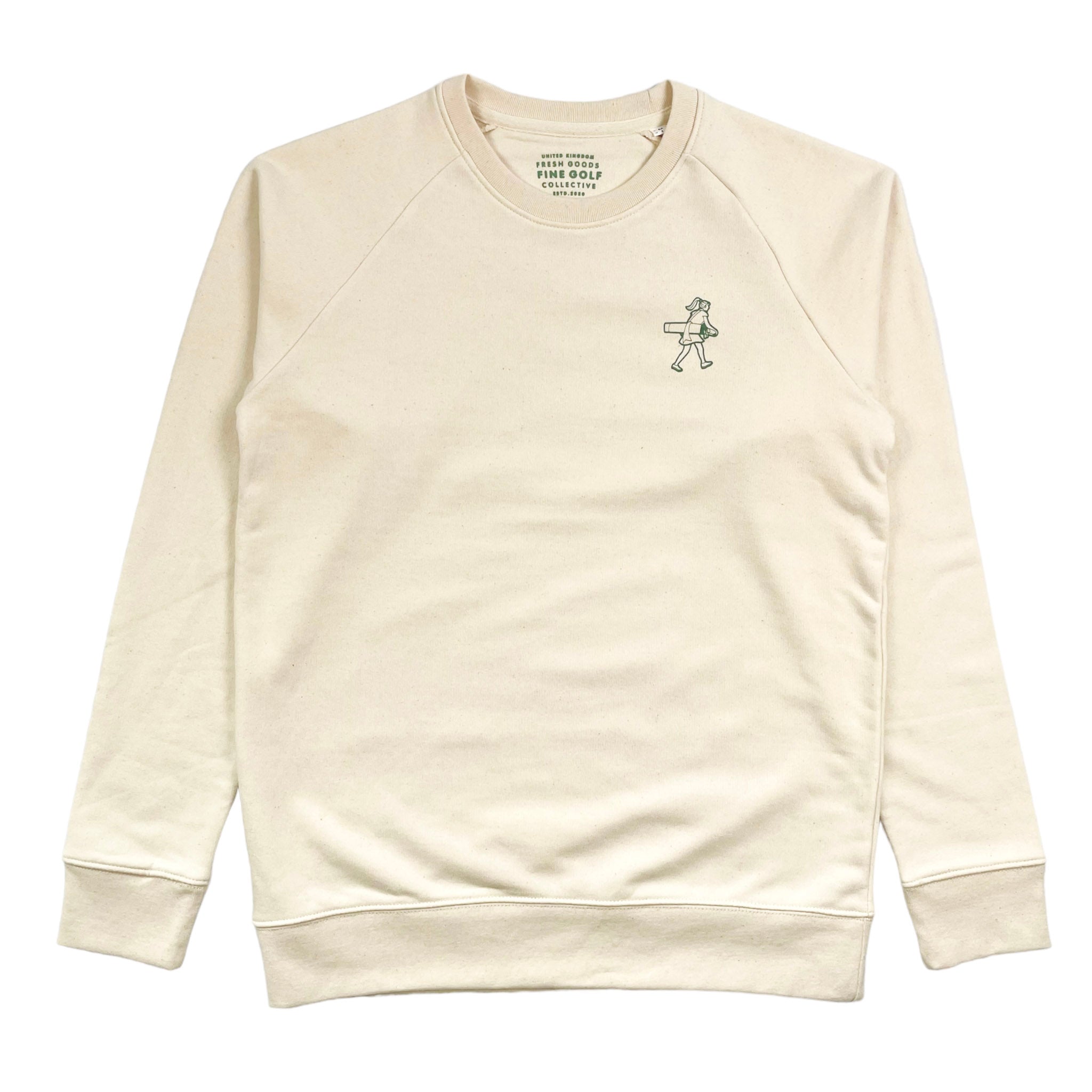 NEW Fine Golf - The Golf Girl Crewneck Sweatshirt Natural