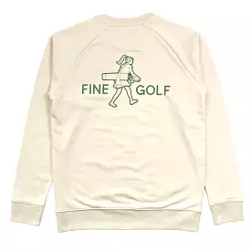 NEW Fine Golf - The Golf Girl Crewneck Sweatshirt Natural