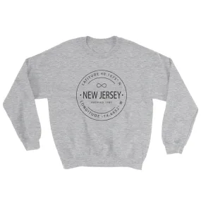 New Jersey - Crewneck Sweatshirt - Latitude & Longitude