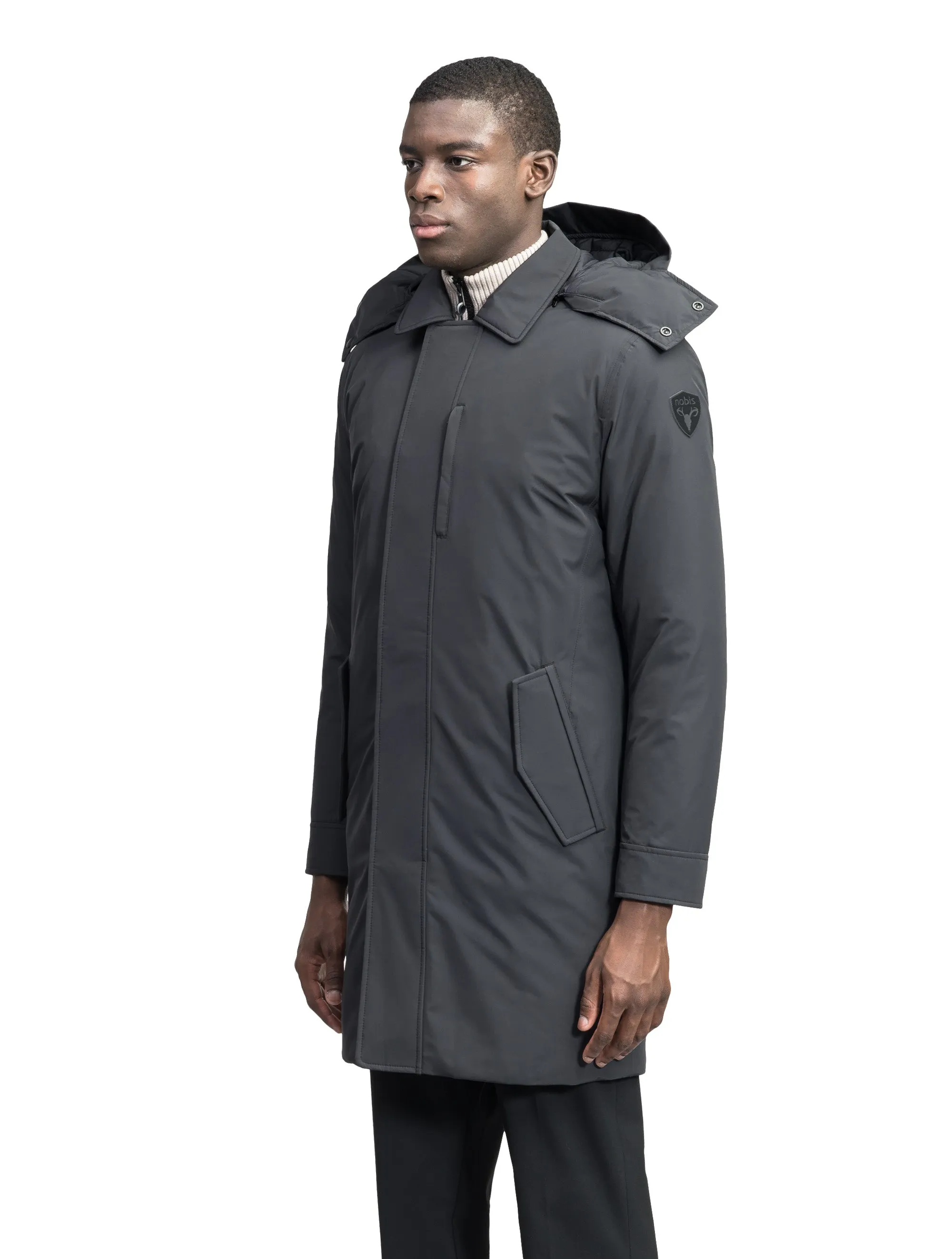 Nord Men's Tailored Trench Coat Black