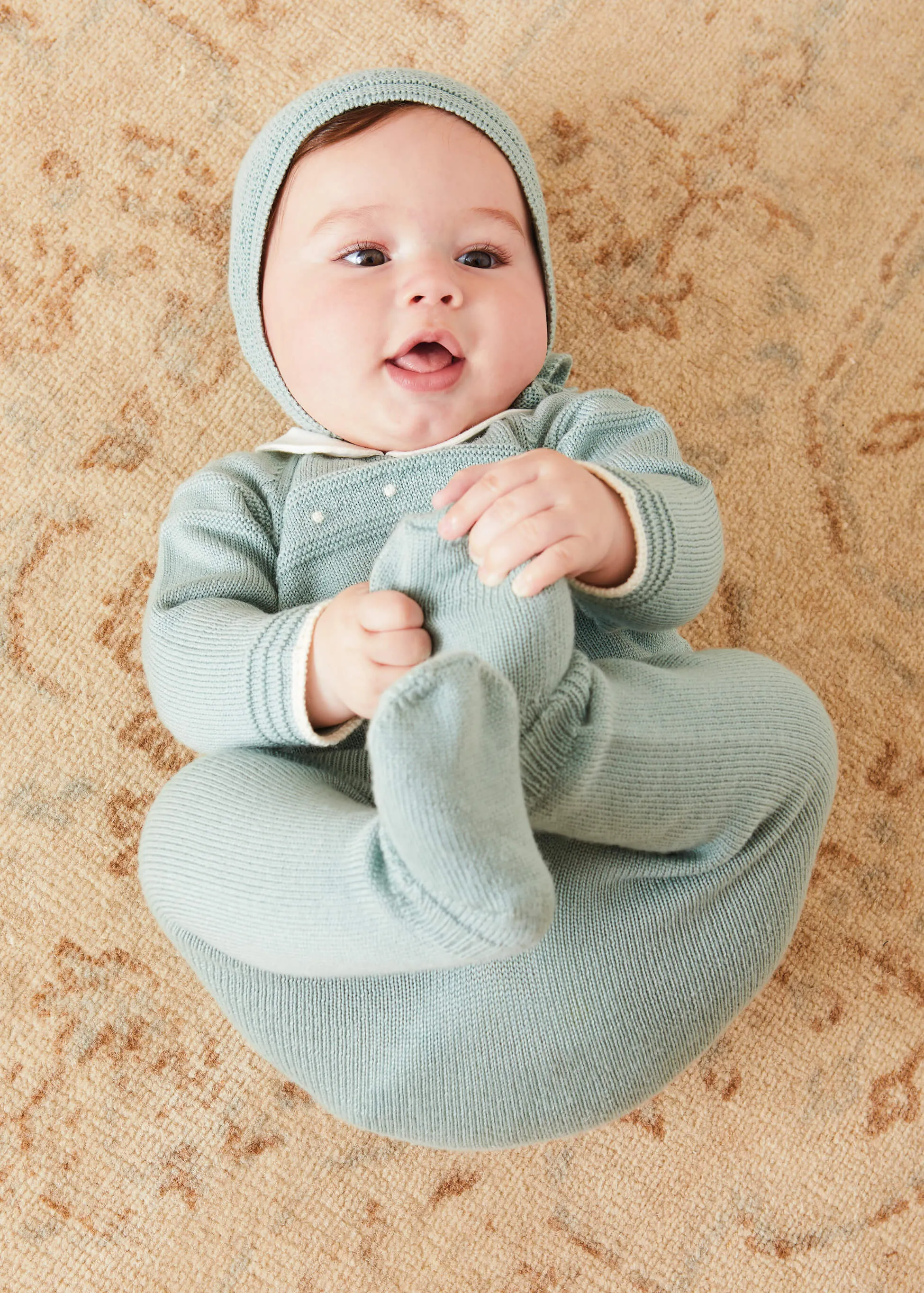 Openwork Bonnet In Green (S-L)