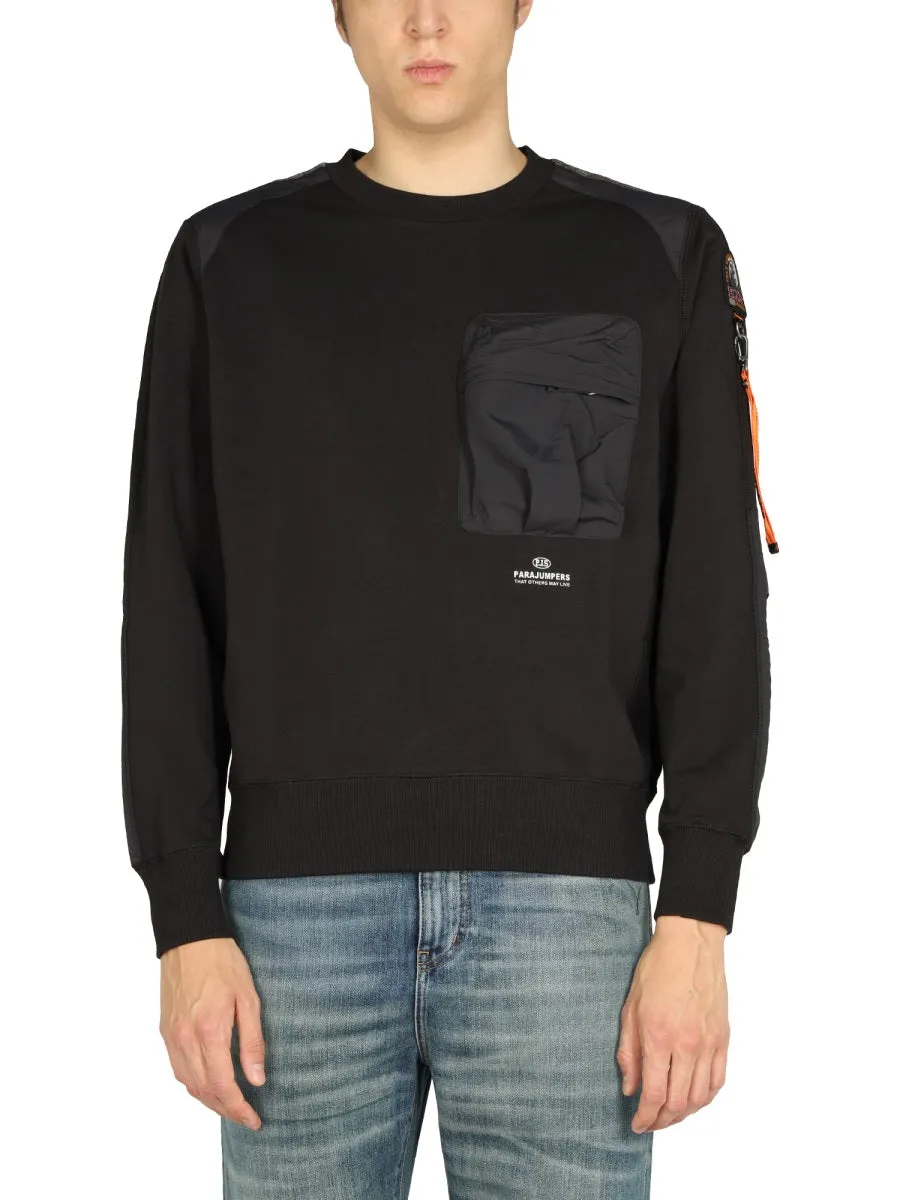 Parajumpers Logo Print Crewneck Sweatshirt