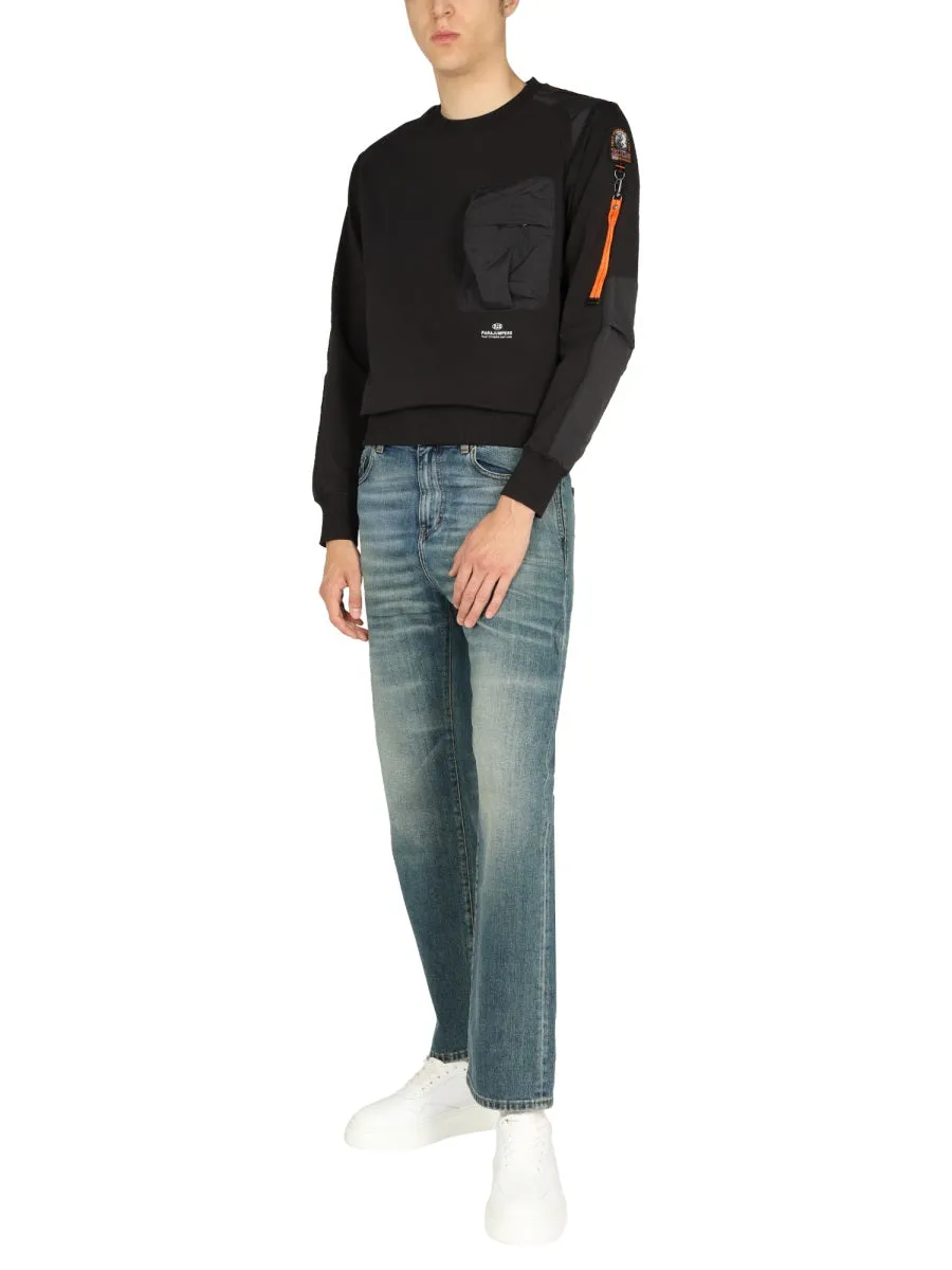 Parajumpers Logo Print Crewneck Sweatshirt