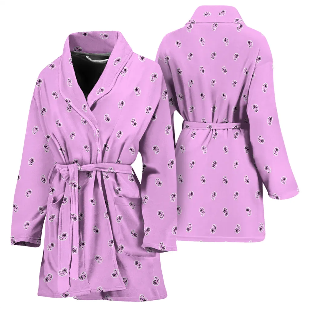 Pink Paisley Women's Bathrobe