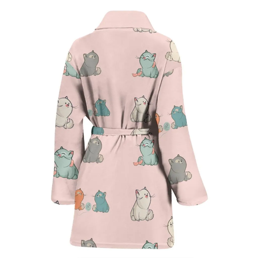 Plump Cat Women's Bath Robe