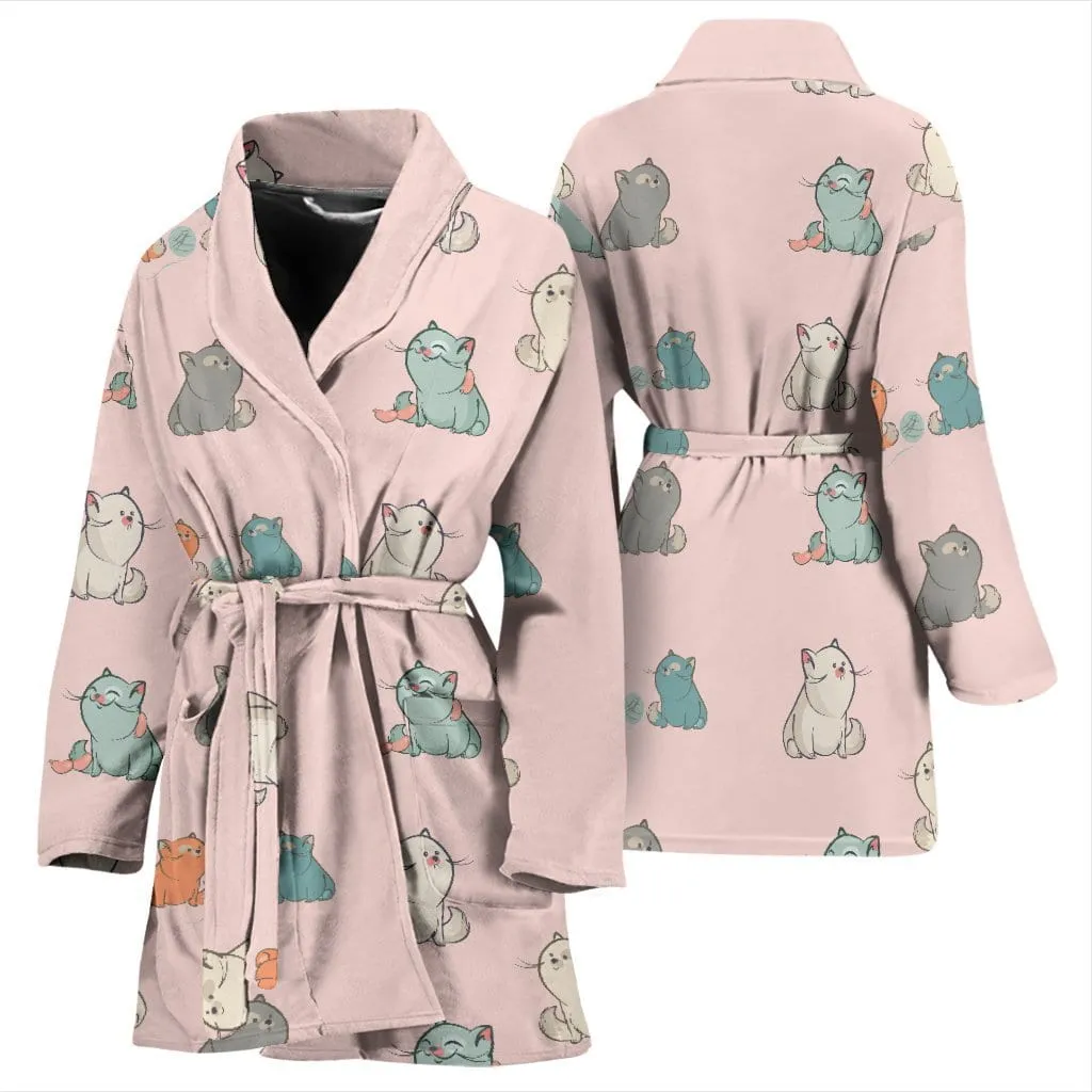 Plump Cat Women's Bath Robe