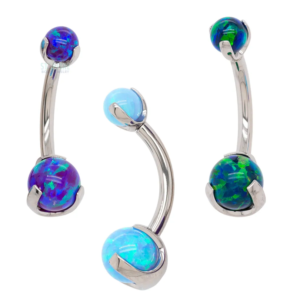 Prong Opal Ball Navel Curve