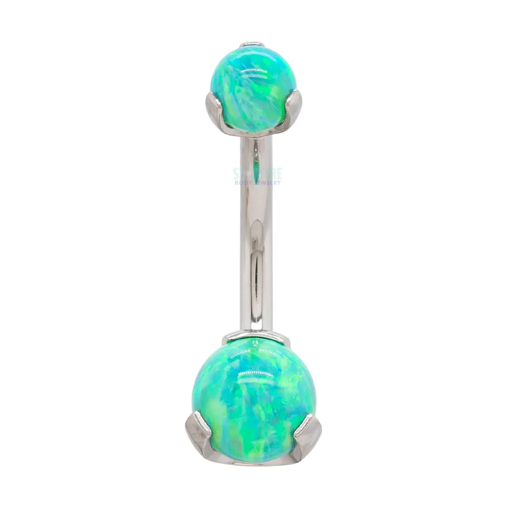 Prong Opal Ball Navel Curve