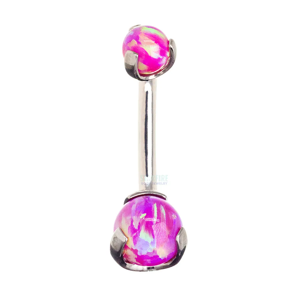 Prong Opal Ball Navel Curve