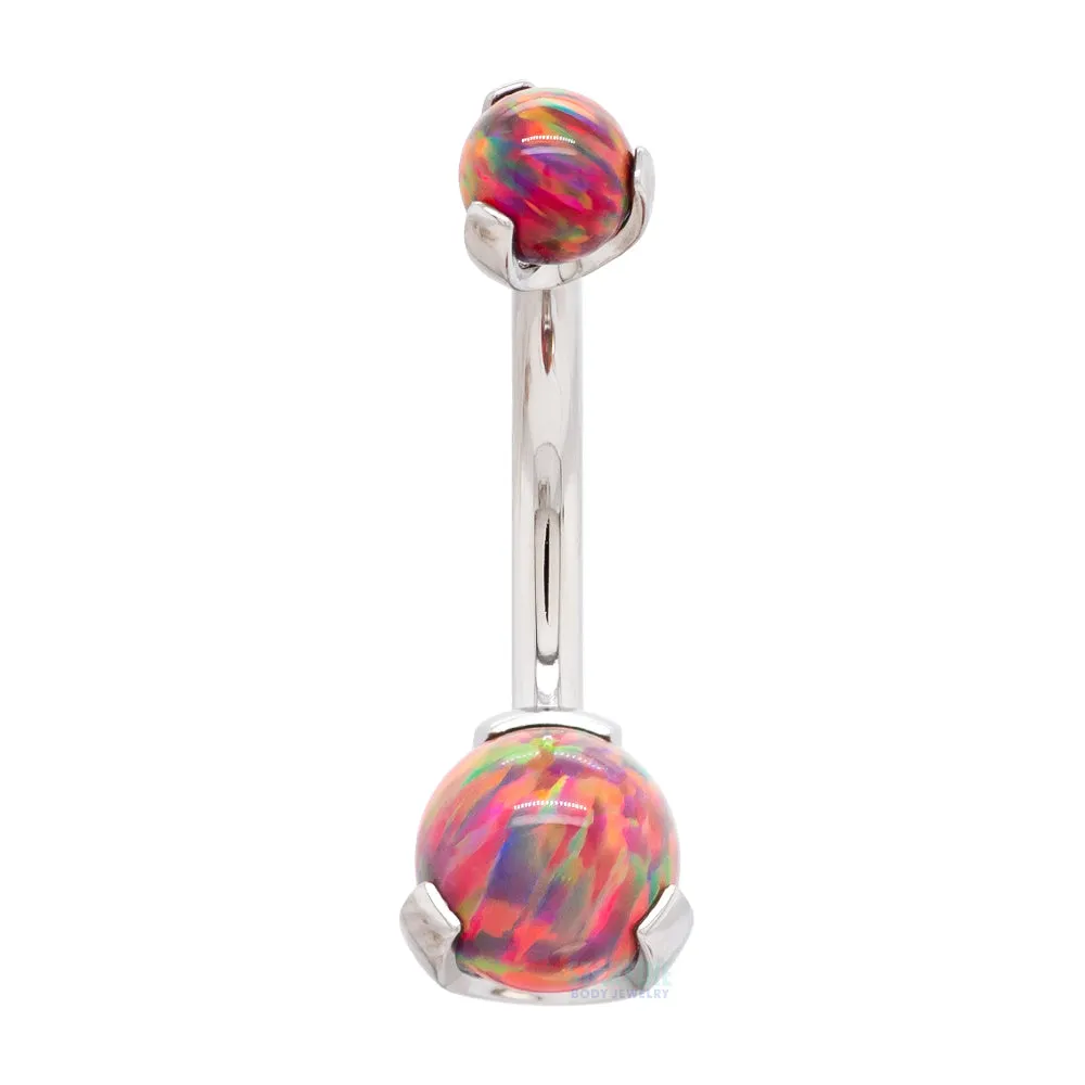 Prong Opal Ball Navel Curve