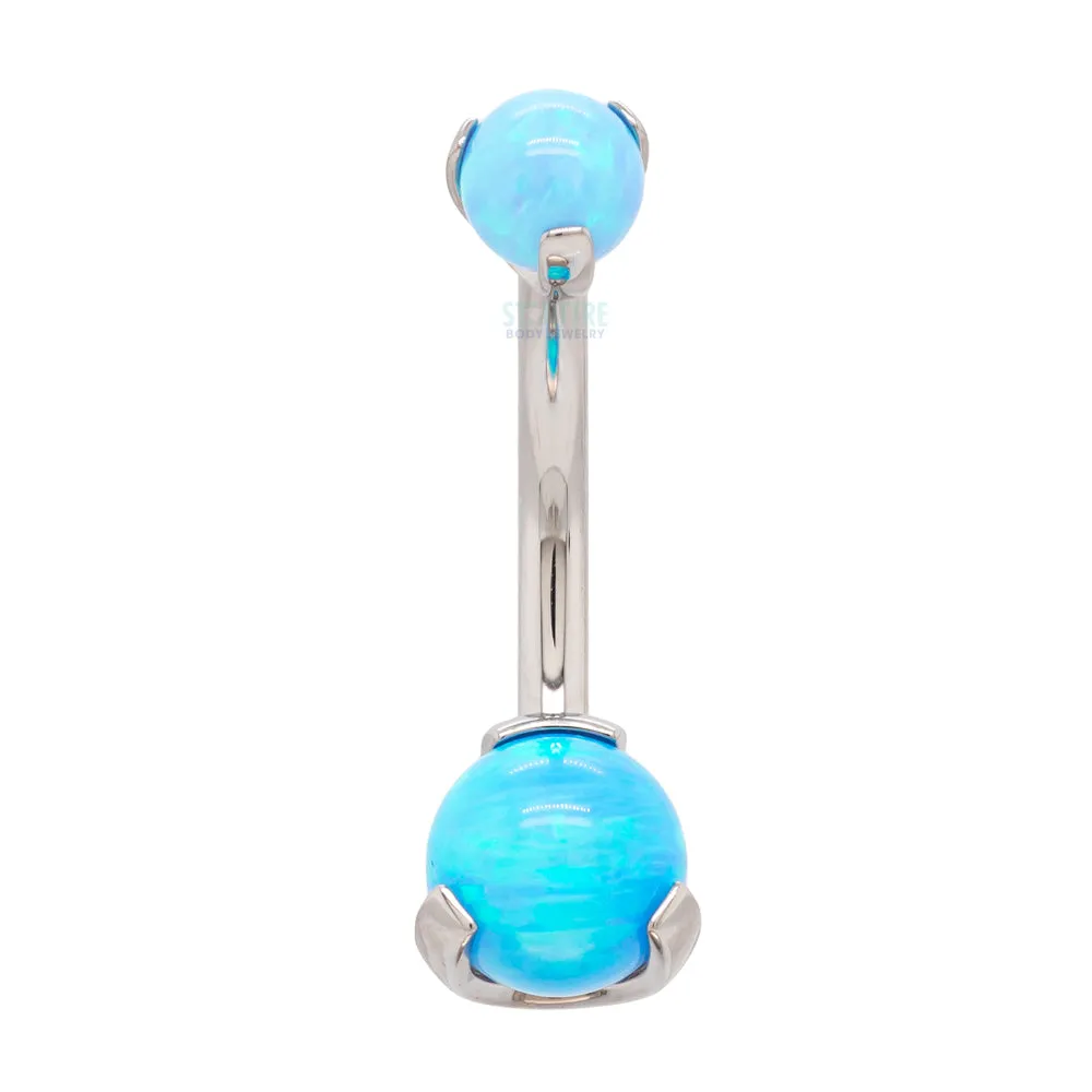 Prong Opal Ball Navel Curve