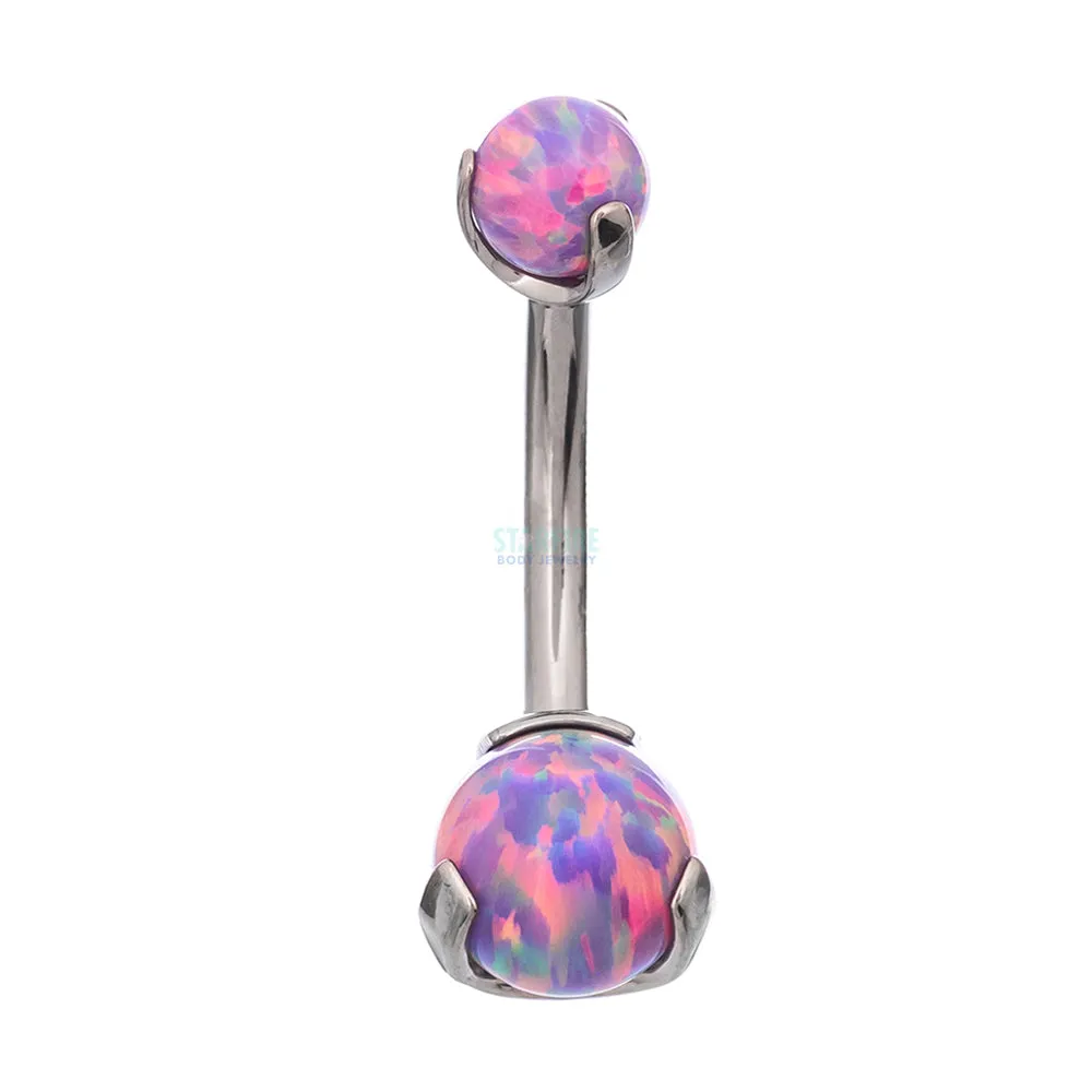 Prong Opal Ball Navel Curve