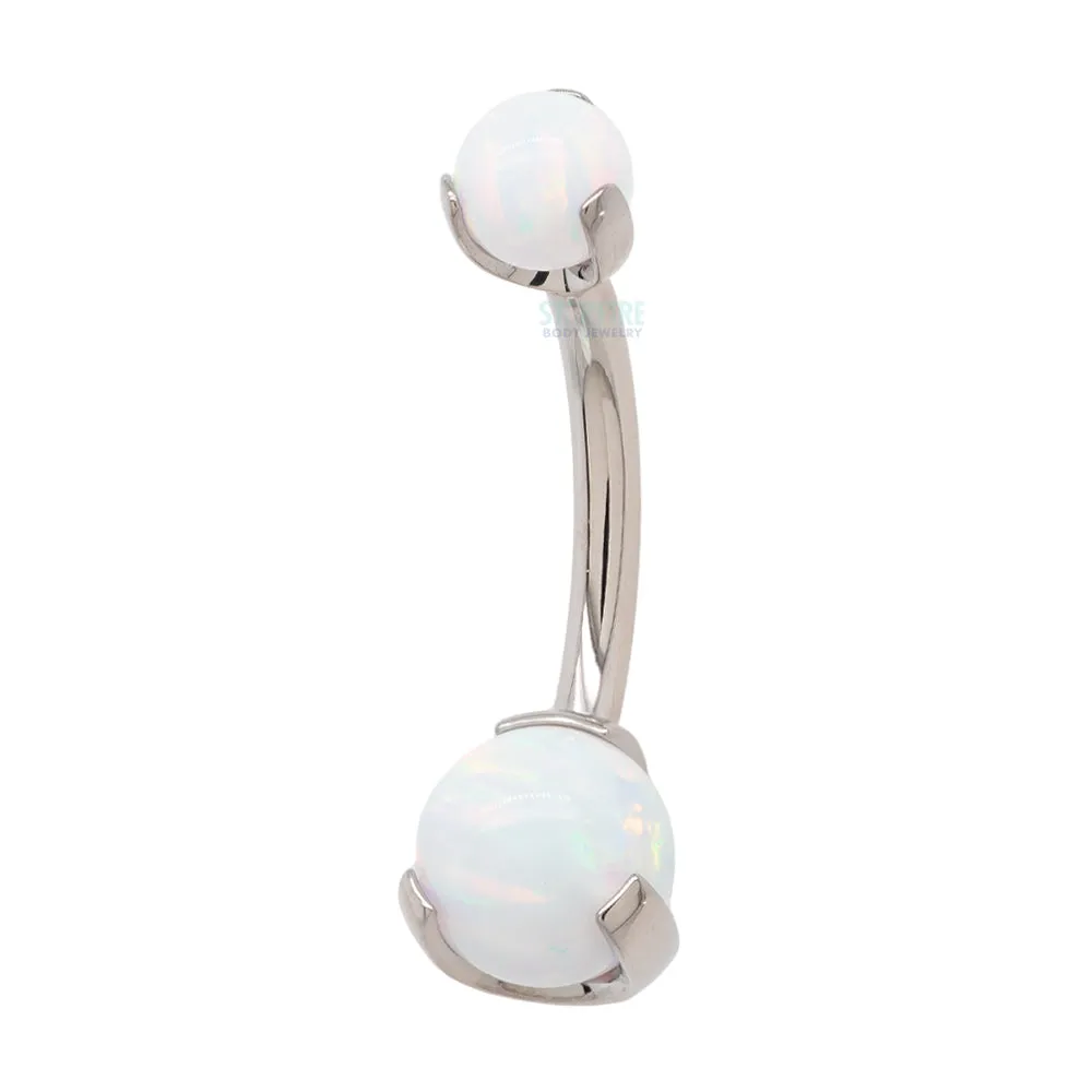 Prong Opal Ball Navel Curve