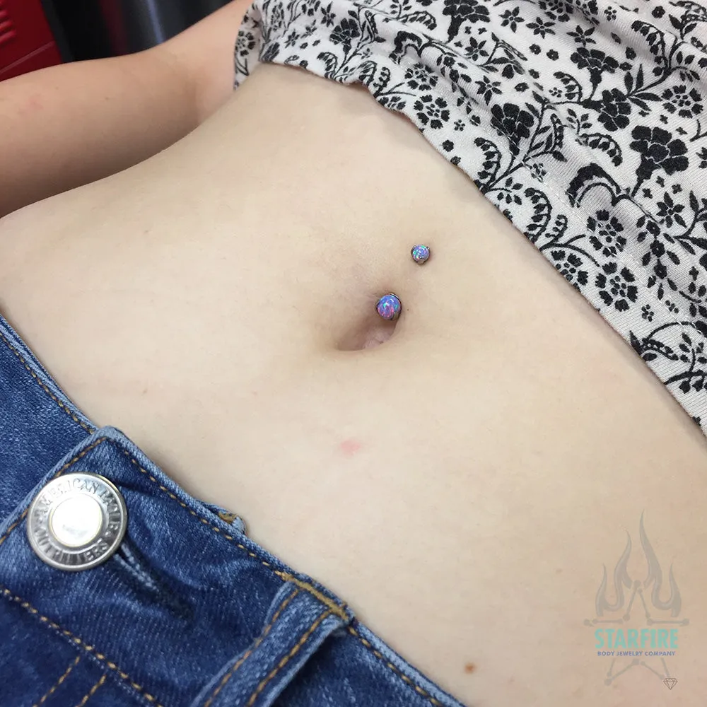 Prong Opal Ball Navel Curve