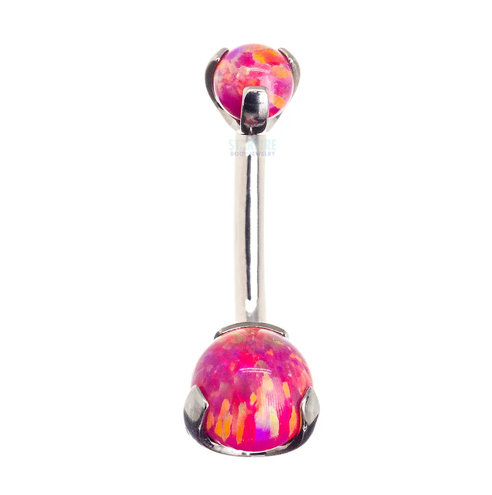 Prong Opal Ball Navel Curve