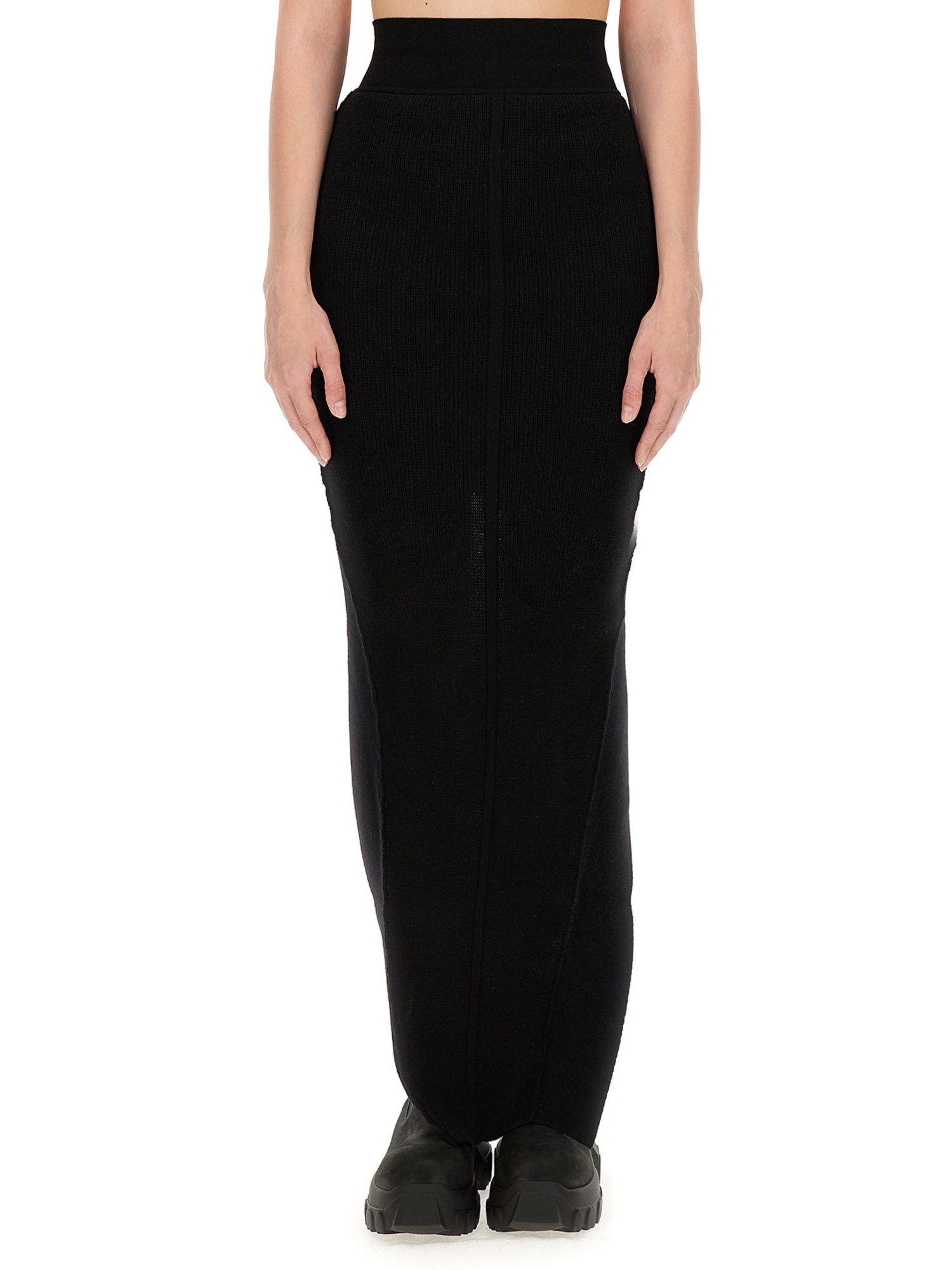 RICK OWENS    WOOL KNIT SKIRT