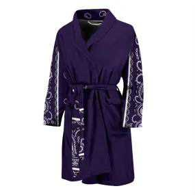 Royal Purple Men's Bandana Sleeved Bathrobe