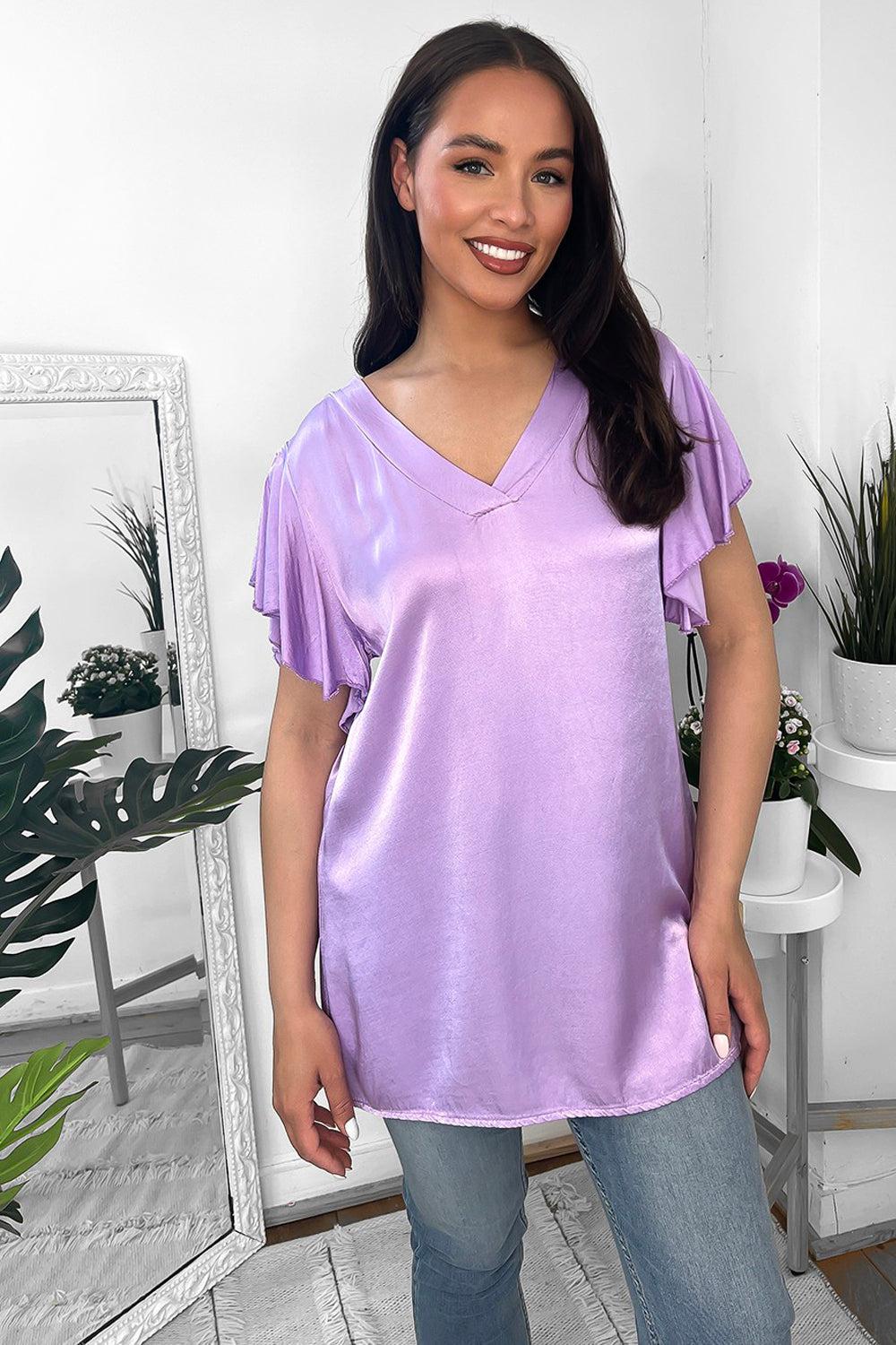 Satin Finish V-Neck Tunic