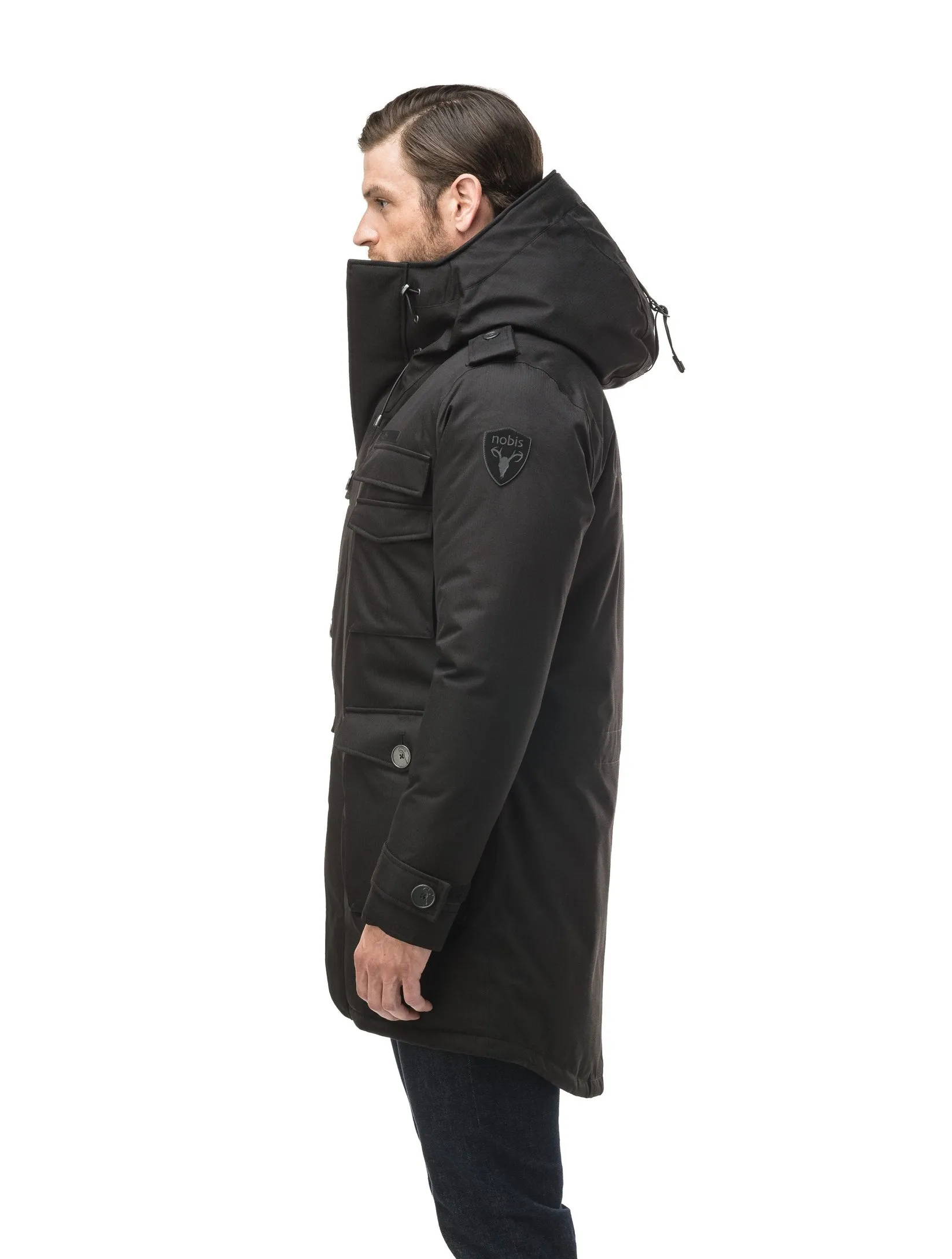 SHELBY MEN'S MILITARY PARKA BLACK