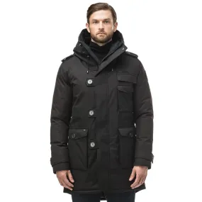 SHELBY MEN'S MILITARY PARKA BLACK