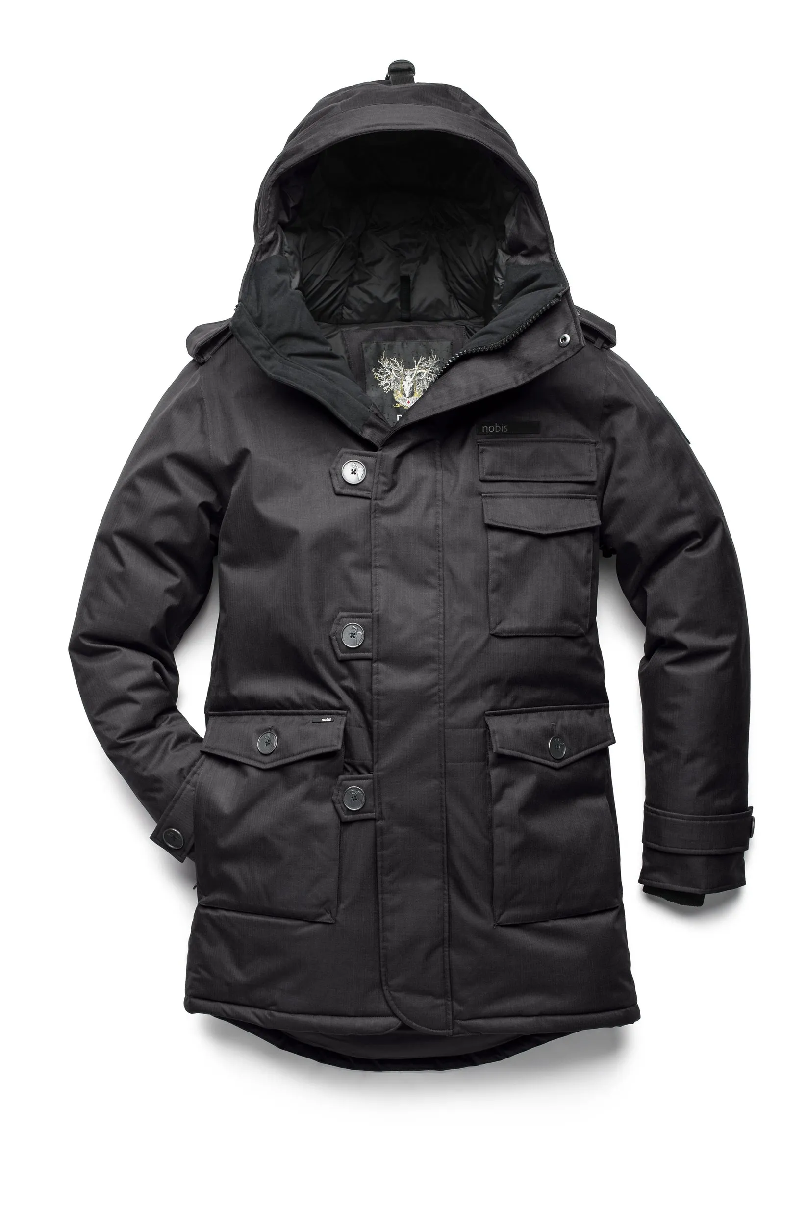 SHELBY MEN'S MILITARY PARKA BLACK