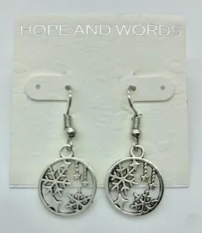 Snowflake wire earring