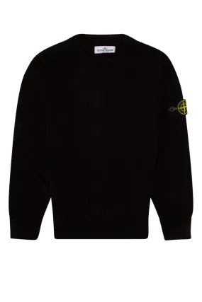 Stone Island Junior Logo Patch Long Sleeved Crewneck Sweatshirt