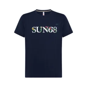 T-SHIRT STAMPA SUL PETTO Uomo Navy Blue