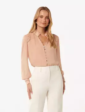 Taffy Trim Insert Blouse