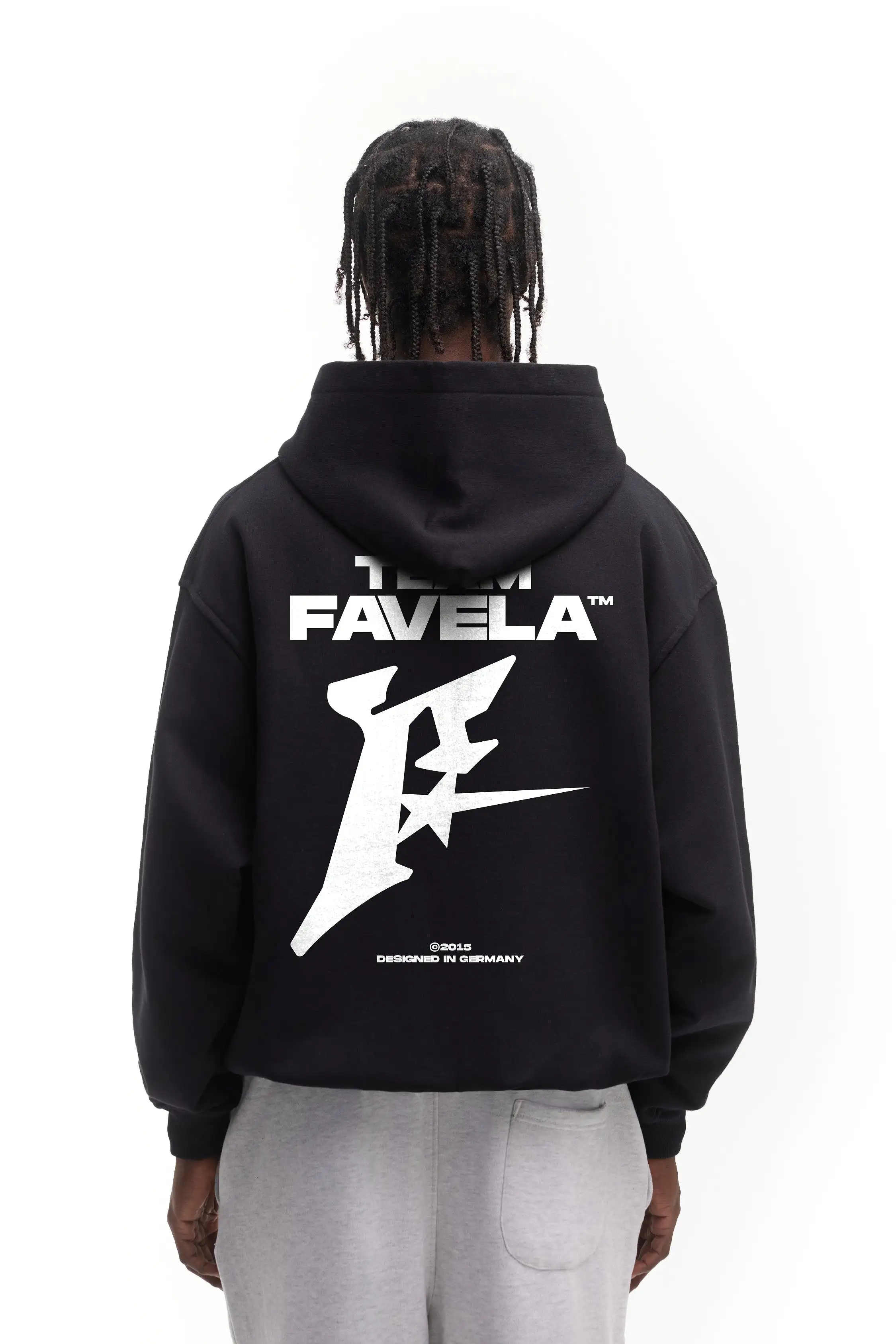 TEAM FAVELA BLACK FRONTZIP