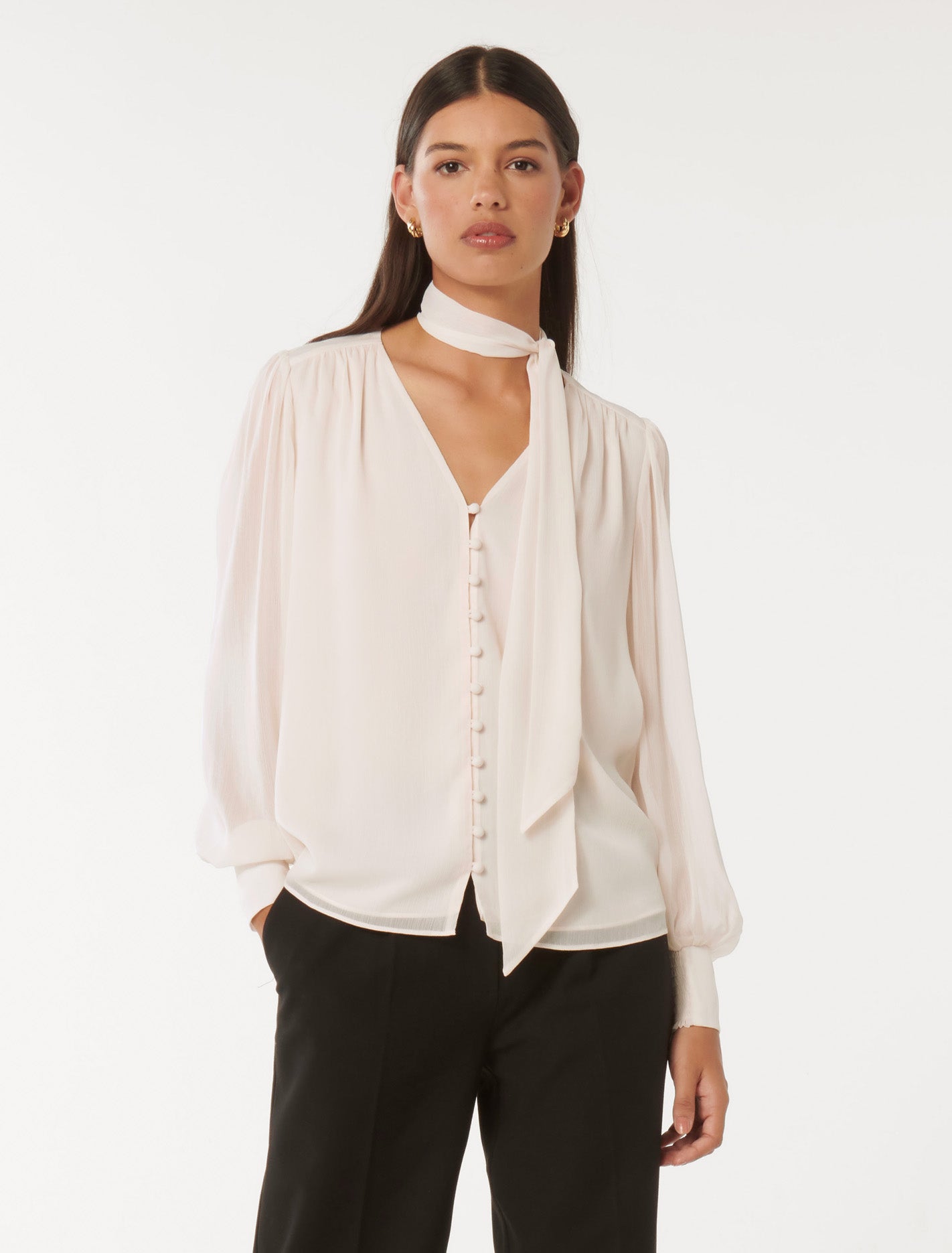 Teresa Neck Tie Blouse