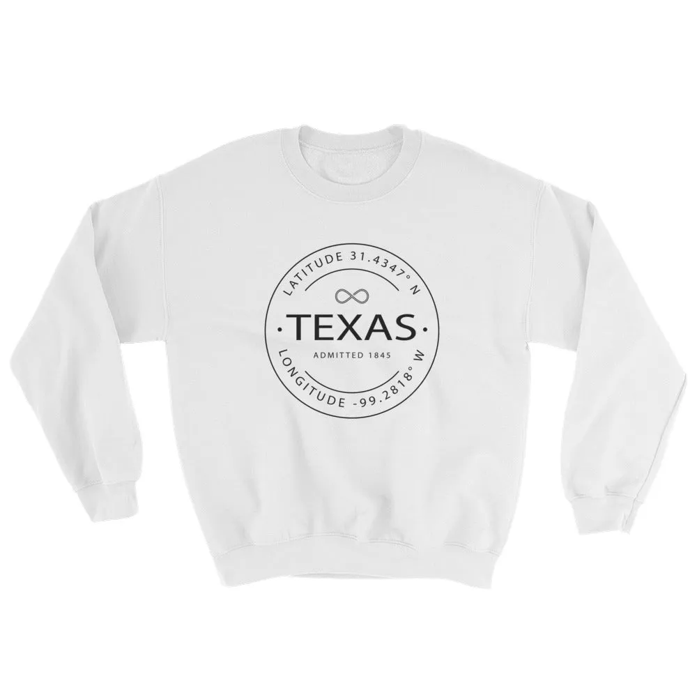 Texas - Crewneck Sweatshirt - Latitude & Longitude