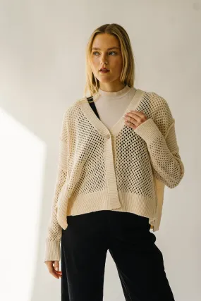 The Elberon Knit Cardigan in Natural