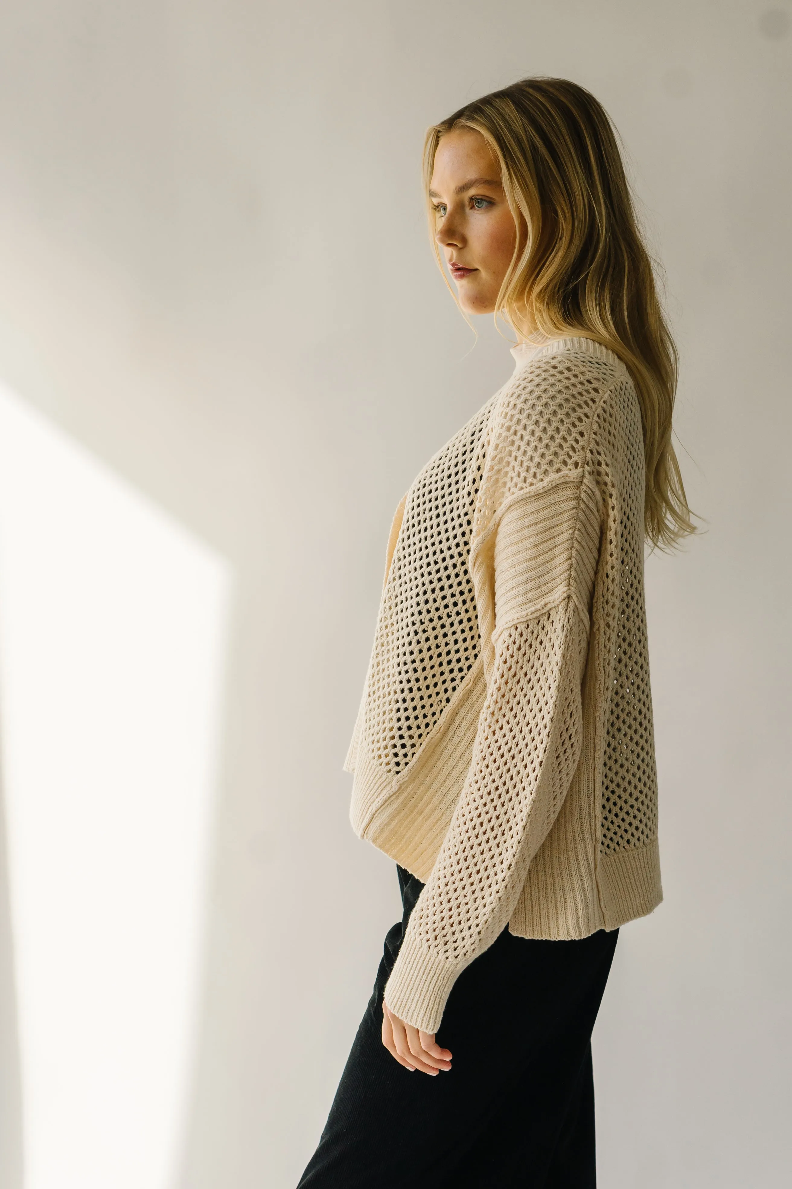 The Elberon Knit Cardigan in Natural