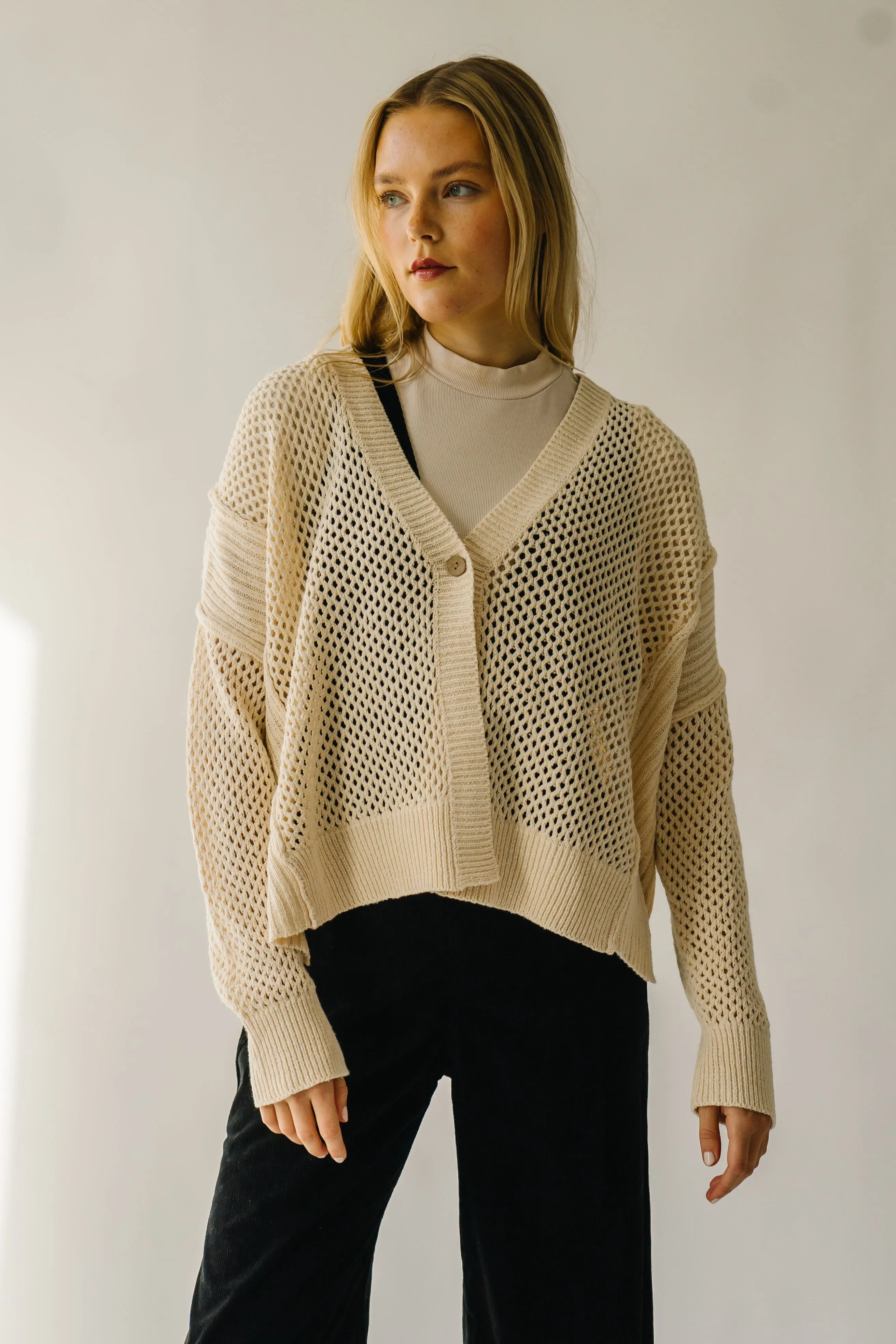 The Elberon Knit Cardigan in Natural