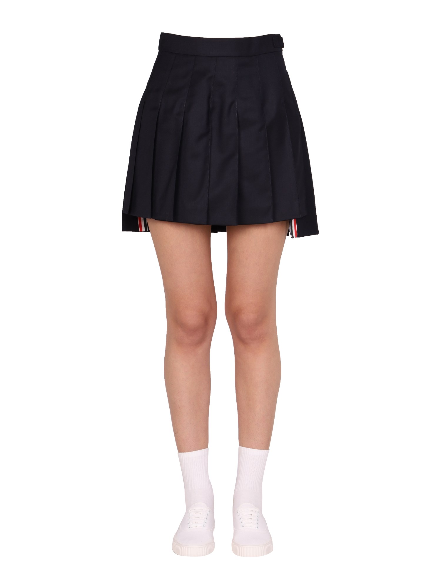 THOM BROWNE    WOOL PLEATED SKIRT