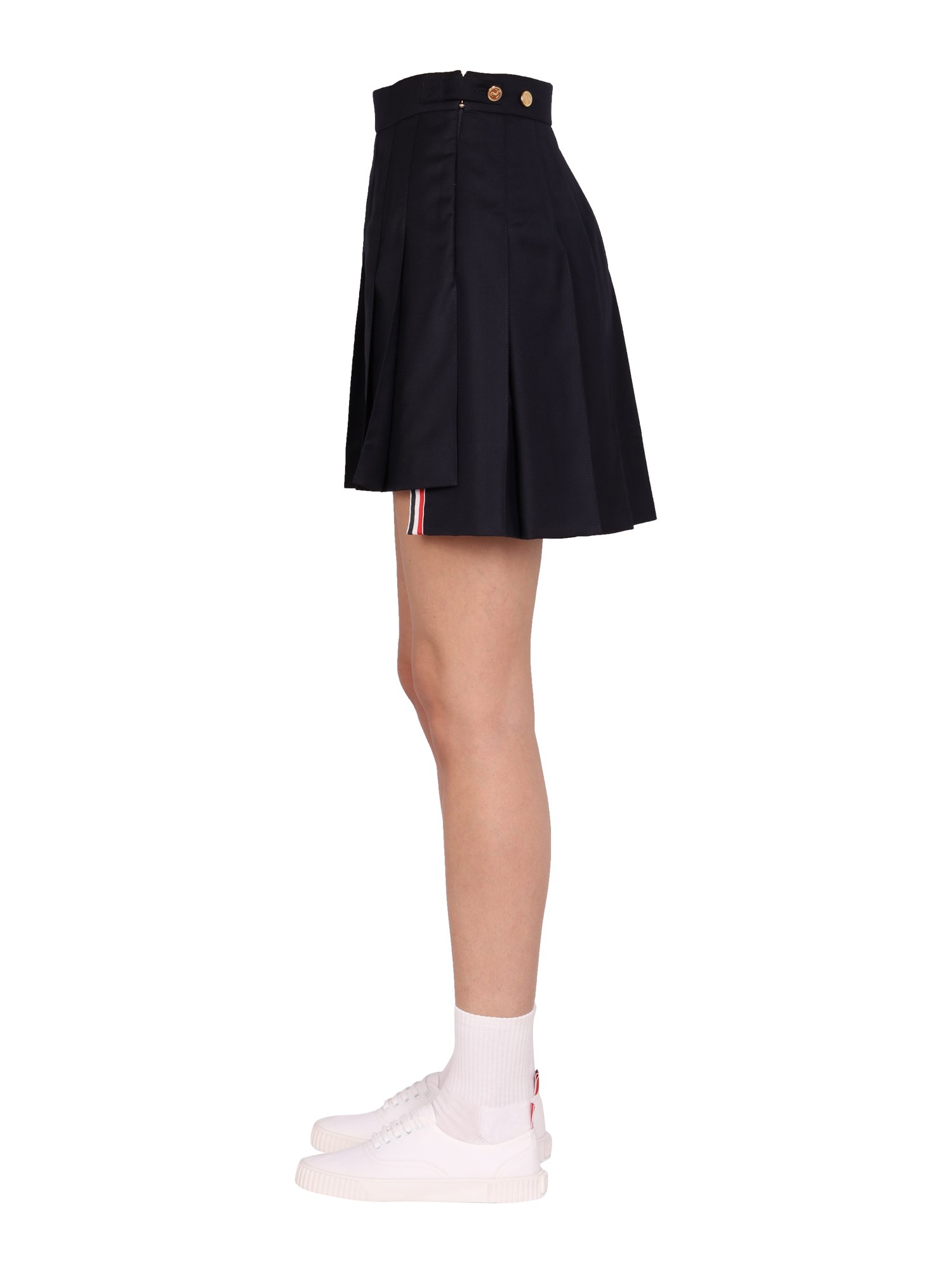 THOM BROWNE    WOOL PLEATED SKIRT