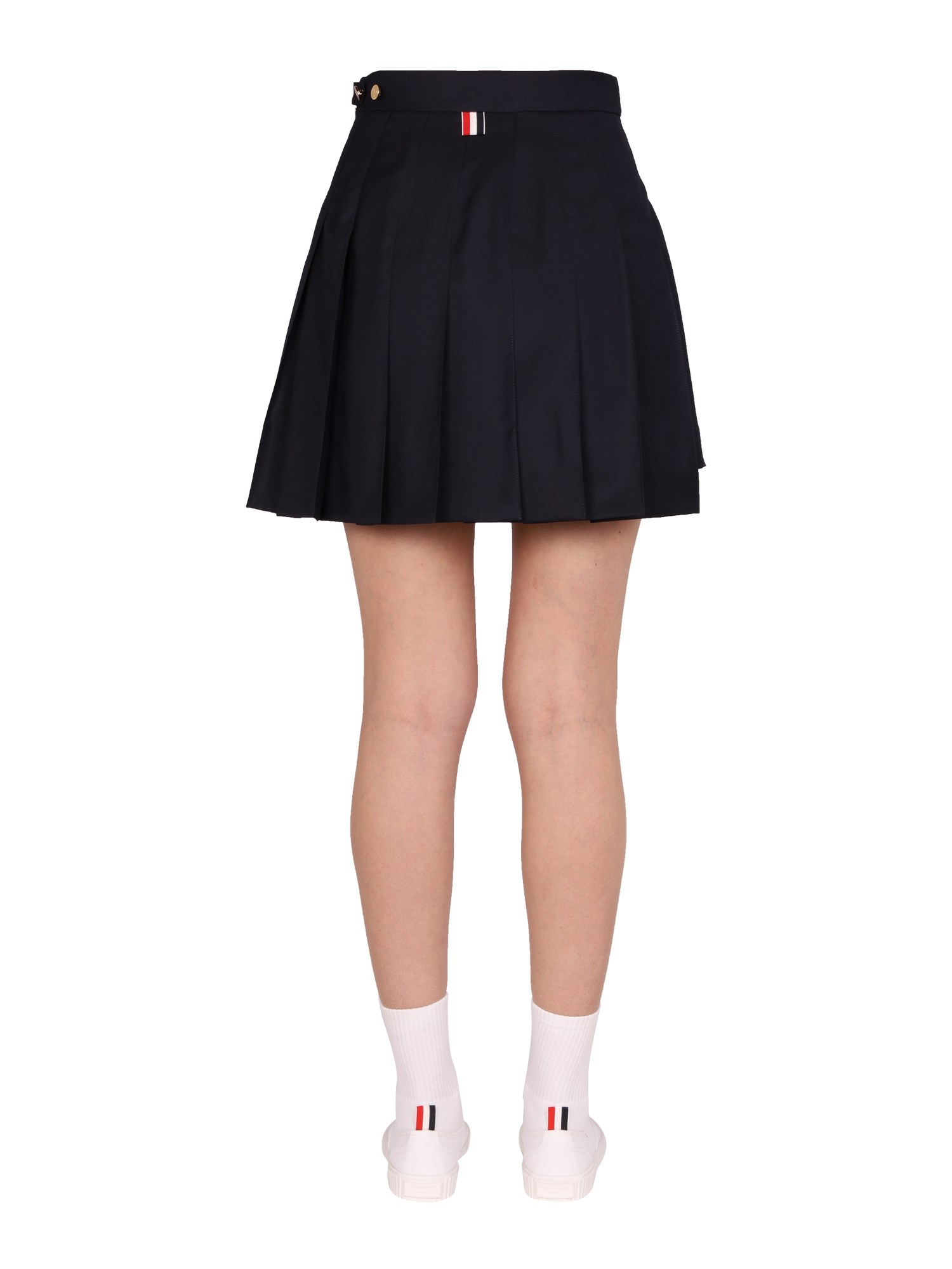 THOM BROWNE    WOOL PLEATED SKIRT