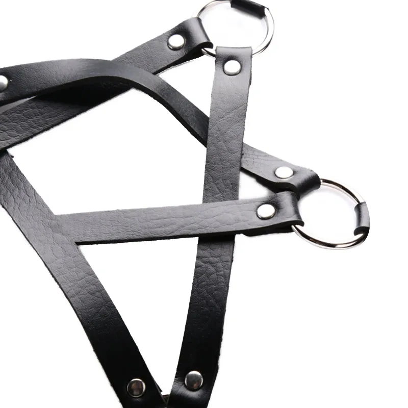 Vegan Leather Pentagram Harness