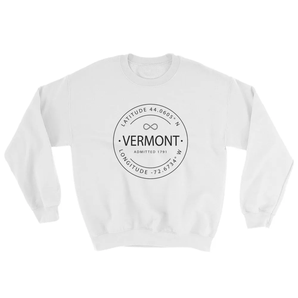 Vermont - Crewneck Sweatshirt - Latitude & Longitude