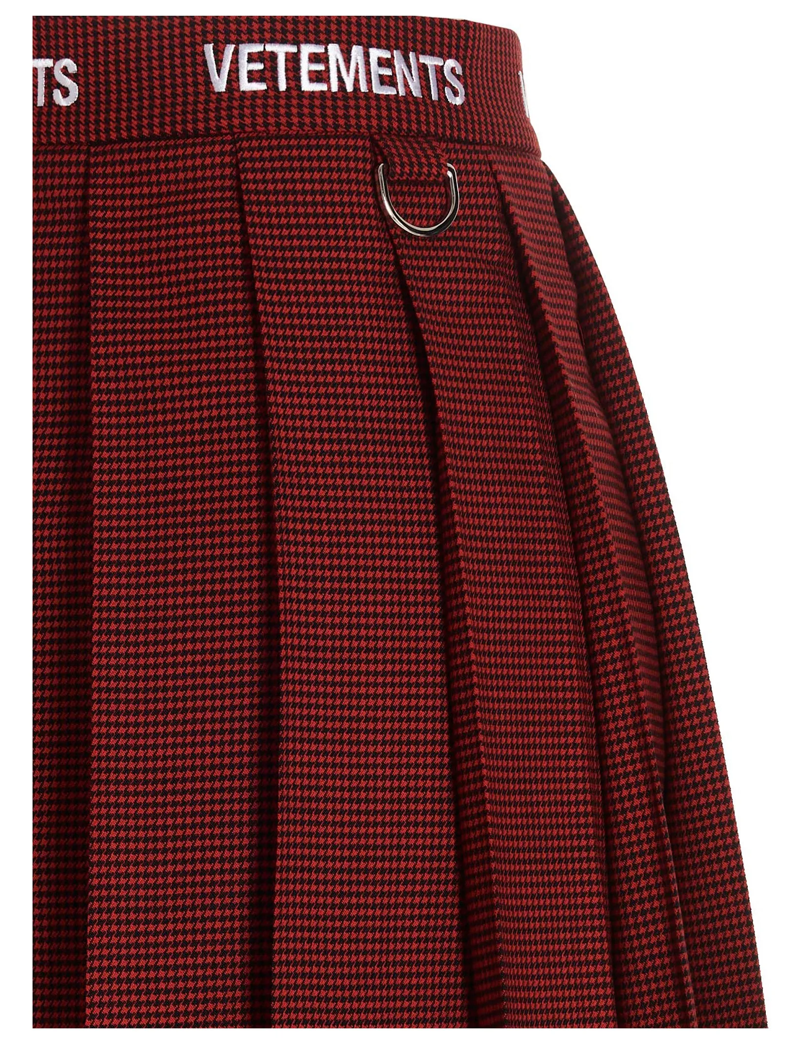 Vetements Checked Pleated Mini Skirt