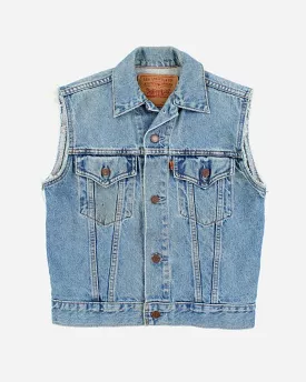 Vintage 90s Levi's Orange Tab Sleeveless Denim Jacket - M