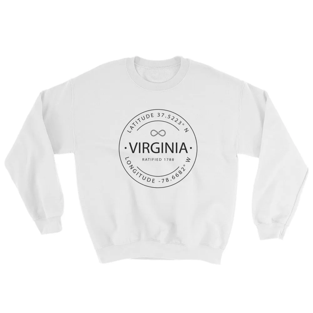 Virginia - Crewneck Sweatshirt - Latitude & Longitude