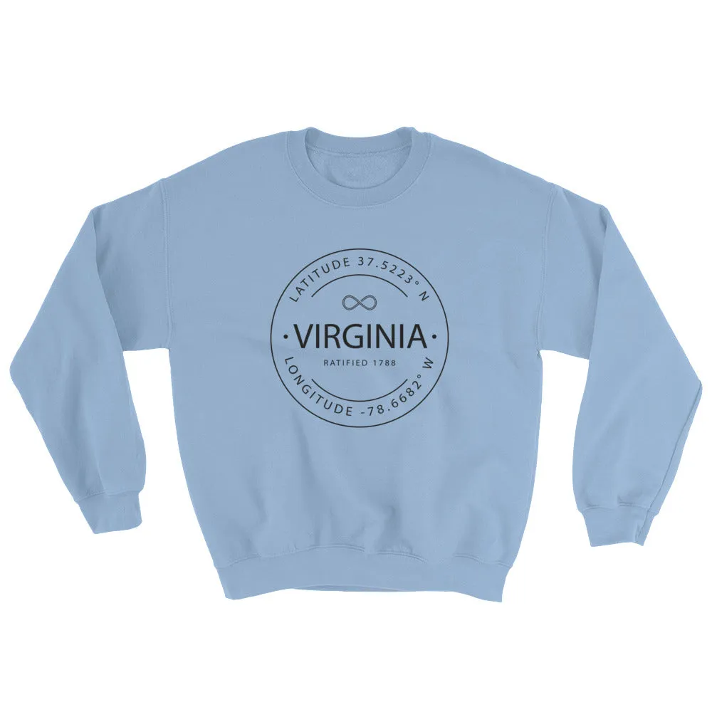 Virginia - Crewneck Sweatshirt - Latitude & Longitude