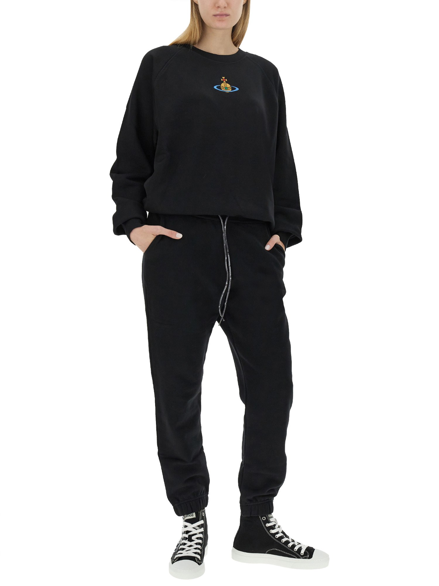 VIVIENNE WESTWOOD    COTTON FLEECE JOGGING PANGTALONE