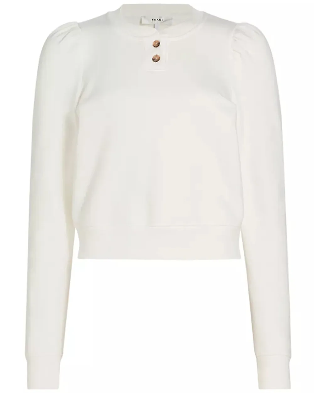 White Femme Henley Sweatshirt