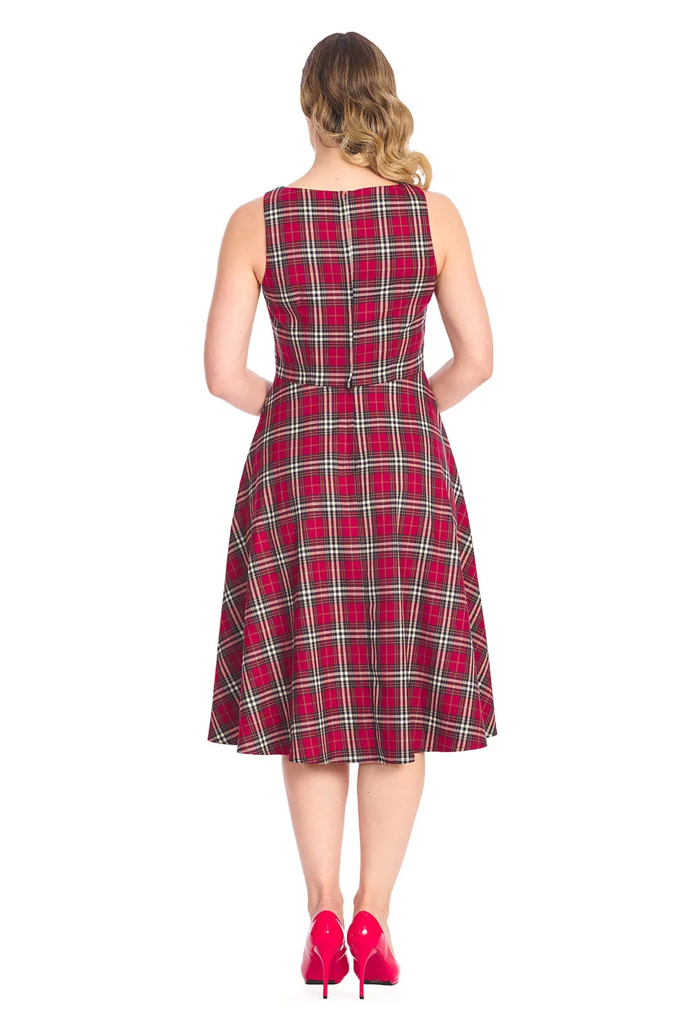 WINTER CHECK SWING DRESS