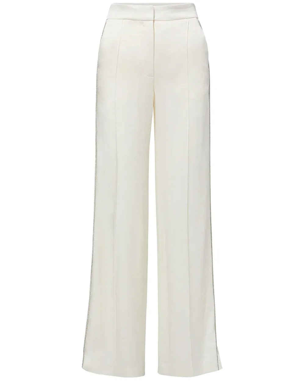 Winter White Embellished Millicent Pant