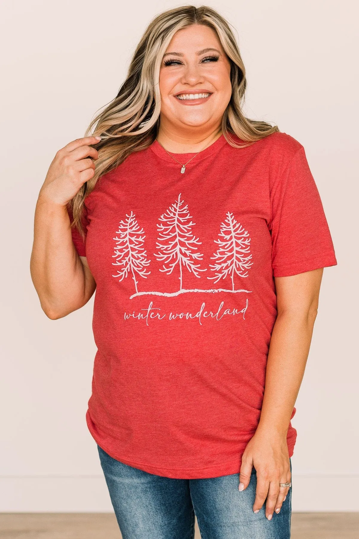 Winter Wonderland Graphic Tee- Red